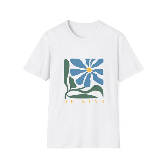 Be Kind Floral Unisex T-Shirt - Softstyle Tee for Everyday Comfort