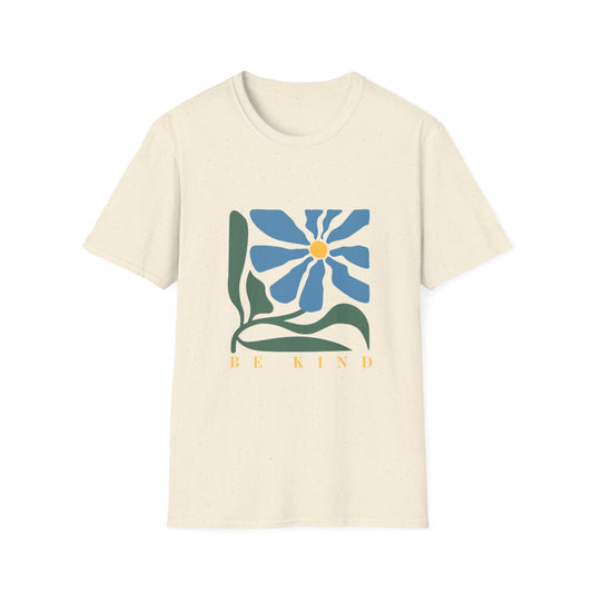 Be Kind Floral Unisex T-Shirt - Softstyle Tee for Everyday Comfort