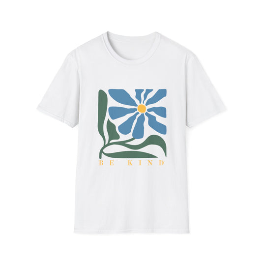 Be Kind Floral Unisex T-Shirt - Softstyle Tee for Everyday Comfort